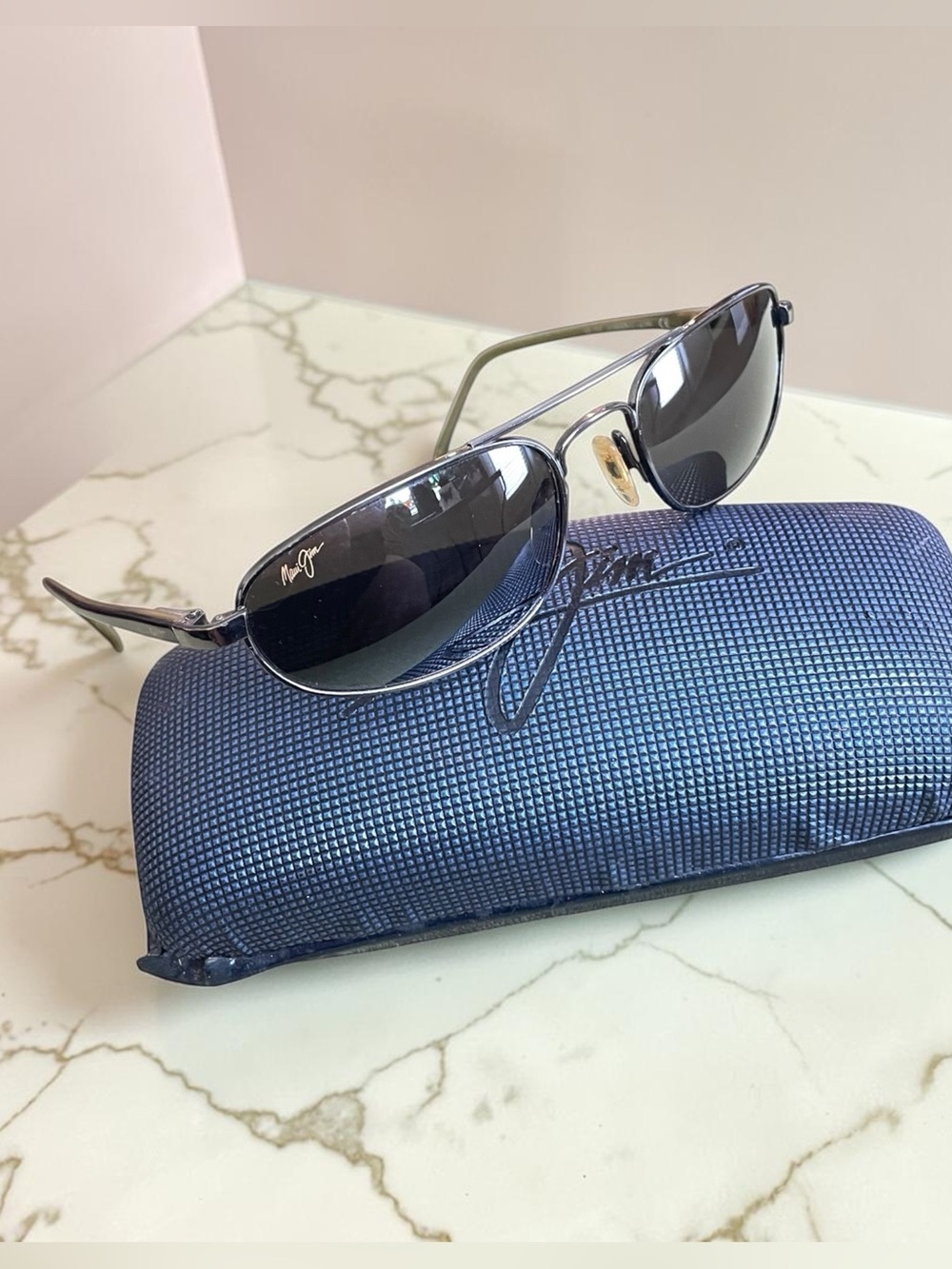 Vintage Maui Jim MJ-180-02 Duke Polarized Men's Women's Sunglasses & Case